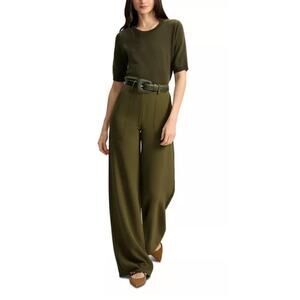 Veronica Beard Cole Wide Leg Pants in Cypress Size 4 NWT